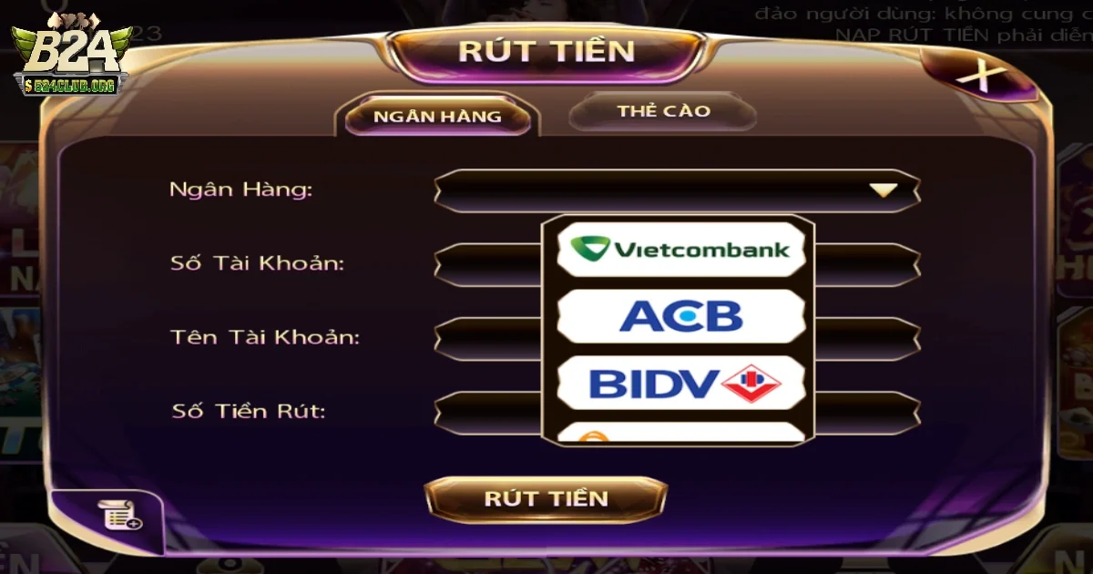 Lưu Ý Khi Nạp Tiền Tại B24Club